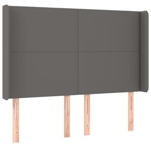 VidaXL szürke műbőr fejtámla szárnyakkal 147x16x118/128 cm