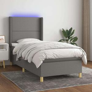 VidaXL LED-es Ágy - 90x200 cm - Sötétszürke