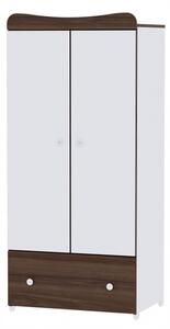 Lorelli Dream kiságy 60x120 + Exclusive szekrény - White & Walnut