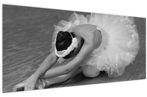 Kép - Balerina, fekete-fehér (120x50 cm)