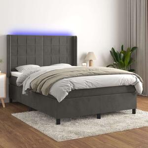 VidaXL Bársony Ágy LED-del - 140x200 cm