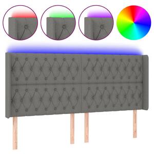 VidaXL LED-es Ágyfejtámla - Sötétszürke - 203cm