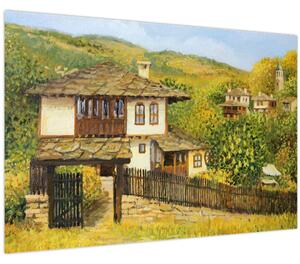 Kép - Házak nyáron (90x60 cm)