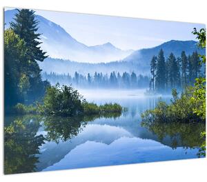 Egy hegyi tó képe (90x60 cm)