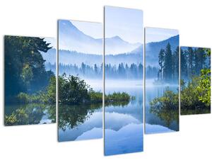 Egy hegyi tó képe (150x105 cm)