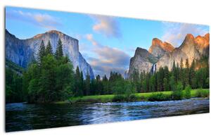Egy vad hegyi táj képe (120x50 cm)