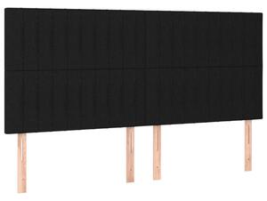 VidaXL fekete szövet LED-es fejtámla 180x5x118/128 cm