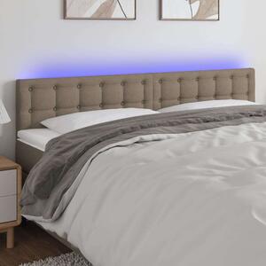 VidaXL tópszínű szövet LED-es fejtámla 180x5x78/88 cm
