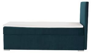 KONDELA Boxspring ágy, egyszemélyes, zöld, 80x200, balos, SAFRA
