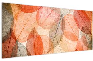 Festett őszi levelek képe (120x50 cm)