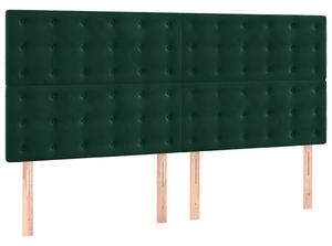 VidaXL 4 db sötétzöld bársony fejtámla 90x5x78/88 cm