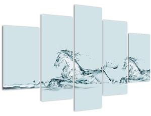Kép - Vízcseppekből álló lovak (150x105 cm)