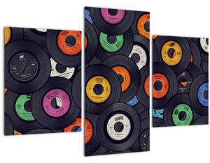 Kép - Zenei gramofonlemezek (90x60 cm)