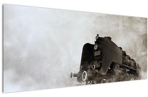 Kép - Vonat a ködben (120x50 cm)