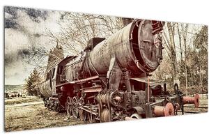 A mozdony történelmi képe (120x50 cm)