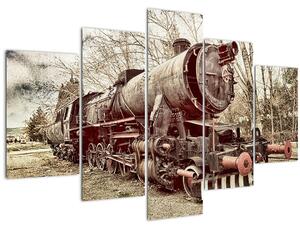 A mozdony történelmi képe (150x105 cm)