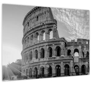 Kép - Colosseum Rómában, fekete-fehér (70x50 cm)