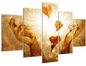 Kép - Szeretettel teli kezek festménye (150x105 cm)