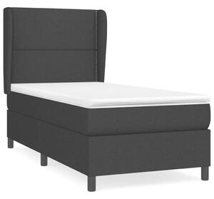 VidaXL fekete szövet rugós ágy matraccal 90x200 cm