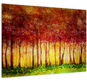 Kép - Lombhullató erdő festménye (70x50 cm)