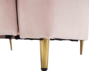 KONDELA Állítható relaxációs fotel, púder rózsaszín Velvet szövet, NAURO