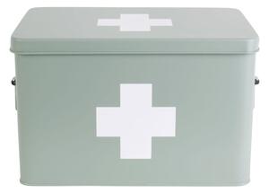 Medicine mentazöld fém gyógyszeres doboz, szélesség 31,5 cm - PT LIVING