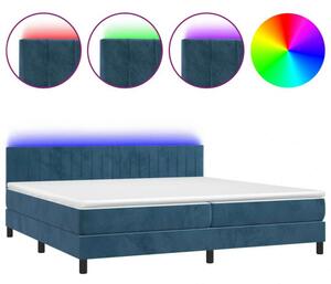 VidaXL Ágy - Bársony - 200x200 cm - LED