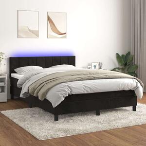 VidaXL LED-es Ágy - Bársony - 140x190 cm