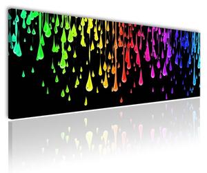 100x70 cm - Színes cseppek vászonkép