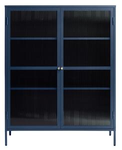Bronco kék fém tálalószekrény, magasság 140 cm - Unique Furniture