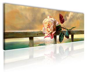150x50 cm - Rózsa a viharban vászonkép
