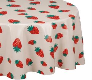 WATERPROOF lemosható asztalterítő Ø 140 cm , eper