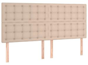 VidaXL Ágytámla - Műbőr - Cappuccino - 200cm
