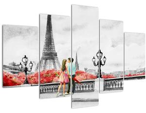 Kép - szerelmesek Párizsban (150x105 cm)