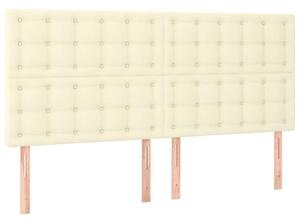 VidaXL 4 db krémszínű műbőr fejtámla 100 x 5 x 78/88 cm