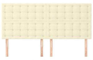 VidaXL 4 db krémszínű műbőr fejtámla 80 x 5 x 78/88 cm