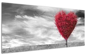Kép - szív a fák koronájából (120x50 cm)