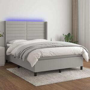 VidaXL LED-es Ágy - Rugós Matraccal - 140x200 cm