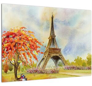 Festett kép az Eiffel-torony (70x50 cm)