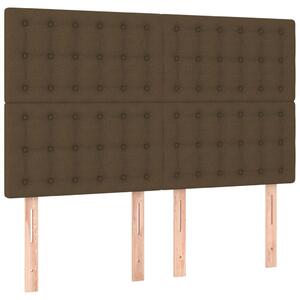 VidaXL sötétbarna szövet LED-es fejtámla 144x5x118/128 cm