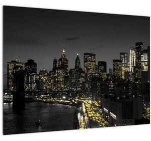 Egy éjszakai metropolisz képe (70x50 cm)