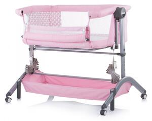 Chipolino Amore Mio szülői ágyhoz csatlakoztatható kiságy - Peony pink