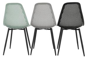 KONDELA Étkező szék, zöld/fekete, TEGRA TYP 2