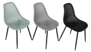 KONDELA Étkező szék, zöld/fekete, TEGRA TYP 2