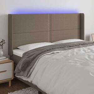 VidaXL tópszínű szövet LED-es fejtámla 203x16x118/128 cm
