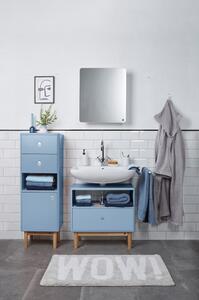 Világoskék fali-tükrös fürdőszoba szekrény 50x58 cm Color Bath – Tom Tailor