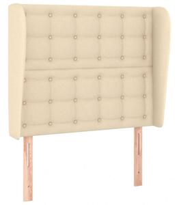 VidaXL Fejtámla - Szövet - Krémszín - 83x23x118/128cm