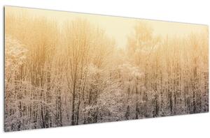 Fagyos erdő képe (120x50 cm)