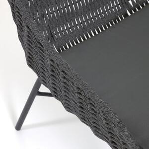 Abeli fekete kézzel készített kültéri fotel - Kave Home