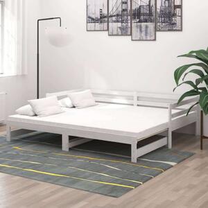 VidaXL fehér tömör fenyőfa kihúzható kanapéágy 2 x (90 x 200) cm